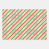 FEUILLE DE PAPIER CADEAU NOËL ROUGE VERT OR VACANCES MOTIFS (Devant)