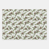 Feuille De Papier Cadeau Noël Russe Forêt Boisée Cabines vacances (Devant 2)