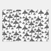 Feuille De Papier Cadeau Noël rustique Arbre de neige Fête de Noël (Devant 3)