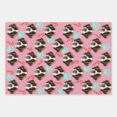 Feuille De Papier Cadeau Noël Saint Bernard (Devant)