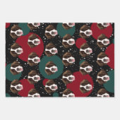 Feuille De Papier Cadeau Noël Saint Bernard (Devant 3)