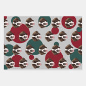 Feuille De Papier Cadeau Noël Saint Bernard (Devant)