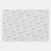 Feuille De Papier Cadeau Noël Salutations hiver Verdure Aquarelle (Devant)