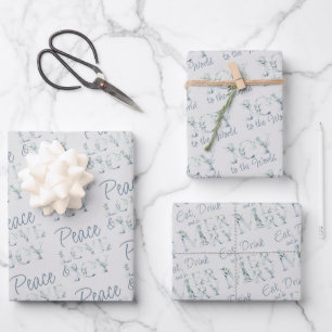 Feuille De Papier Cadeau Noël Salutations hiver Verdure Aquarelle