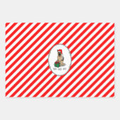 Feuille De Papier Cadeau Noël Santa Hat Allemand Berger Chien mignonne (Devant 2)