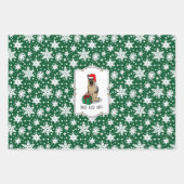 Feuille De Papier Cadeau Noël Santa Hat Allemand Berger Chien mignonne (Devant)
