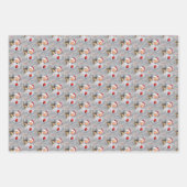 Feuille De Papier Cadeau Noël Santas, Noël rétro (Devant)