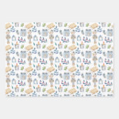 Feuille De Papier Cadeau Noël scandinave poupées de cerf scandinave (Devant 3)