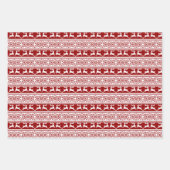 Feuille De Papier Cadeau Noël scandinave renne (Devant)