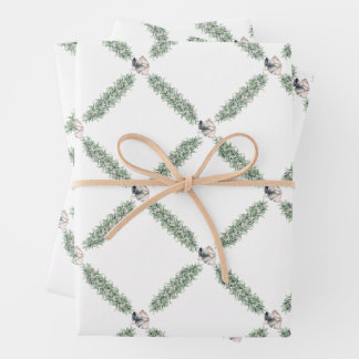 Feuille De Papier Cadeau Noël Silver Bells Garland