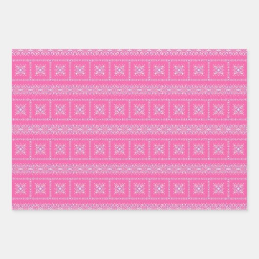 Feuille De Papier Cadeau Noël Snowflake Motif de luxe Plaid (Devant 3)