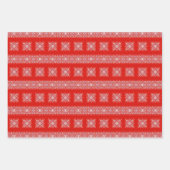 Feuille De Papier Cadeau Noël Snowflake Motif de luxe Plaid (Devant)