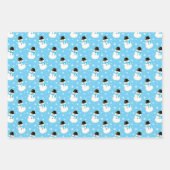 Feuille De Papier Cadeau Noël Snowman Motif de cookies (Devant)