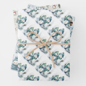 Feuille De Papier Cadeau Noël Snowmen (En situation)