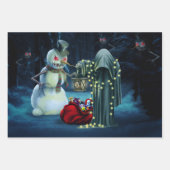 Feuille De Papier Cadeau Noël sombre (Devant 2)