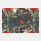 Feuille De Papier Cadeau Noël Splendor brillant (Devant)