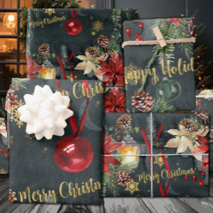 Feuille De Papier Cadeau Noël Splendor brillant