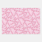 Feuille De Papier Cadeau Noël Sucre de canne rose (Devant 2)