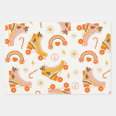 Feuille De Papier Cadeau Noël super Retro 70 (Devant)