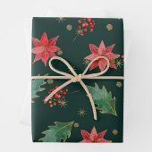 Feuille De Papier Cadeau Noël traditionnel (En situation)
