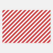 Feuille De Papier Cadeau Noël traditionnel rouge et blanc rétro (Devant 3)