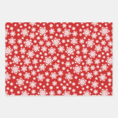 Feuille De Papier Cadeau Noël traditionnel rouge et blanc rétro (Devant 2)