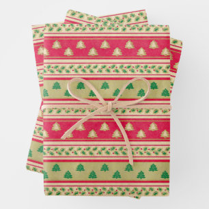 Feuille De Papier Cadeau Noël Très Vintage