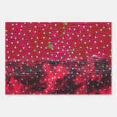 Feuille De Papier Cadeau Noël Turquoise Abstrait Rouge Orange Confetti (Devant 2)