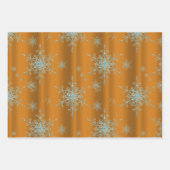 Feuille De Papier Cadeau Noël Turquoise et or (Devant 3)