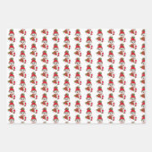 Feuille De Papier Cadeau Noël turquoise, Rose, Snowman Bleu (Devant 3)