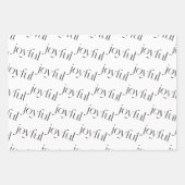 Feuille De Papier Cadeau Noël Vacances Motif Moderne Simple Joie (Devant)