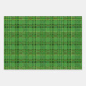 Feuille De Papier Cadeau Noël Vacances Rouge, Vert et Or (Devant 2)