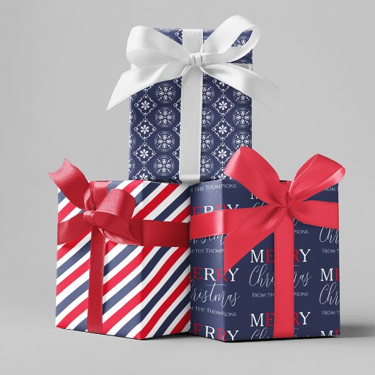 Feuille De Papier Cadeau Noël Vacances Simple mignonne Motif Flocon de neig