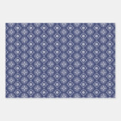 Feuille De Papier Cadeau Noël Vacances Simple mignonne Motif Flocon de neig (Devant)