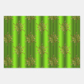 Feuille De Papier Cadeau Noël vert (Devant 3)
