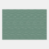 Feuille De Papier Cadeau Noel vert de Noël à la main populaire scandinave (Devant 2)