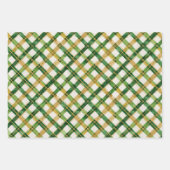 Feuille De Papier Cadeau Noël vert or (Devant 2)