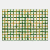 Feuille De Papier Cadeau Noël vert or (Devant)