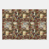 Feuille De Papier Cadeau Noël victorien Heirloom Holiday (Devant 3)
