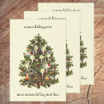 Feuille De Papier Cadeau Noël Vintage, Arbre Victorien Décoré<br><div class="desc">Faciles à customiser les feuilles de papier d'emballage, ajoutez votre propre message de vacances spécial! Customisez plus loin pour ajouter une couleur arrière - plan. Illustration vintage Joyeuse image de Noël ornée d'un pin décoré. Ce sapin victorien classique coupé à la mort a brûlé des bougies pour les lumières, des...</div>