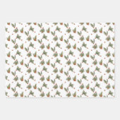 Feuille De Papier Cadeau Noël Vintage Holly illustré (Devant 3)