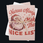 Feuille De Papier Cadeau Noël Vintage Père Noël Nurses Make the Nice List<br><div class="desc">Noël Vintage Père Noël Nurses Make the Nice List Fête de Vacances RN Nurse Cadeau Équipe Vacances</div>