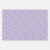 Feuille De Papier Cadeau Noël Violet Pastel (Devant 3)