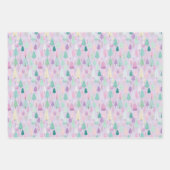 Feuille De Papier Cadeau Noël Violet Pastel (Devant 2)