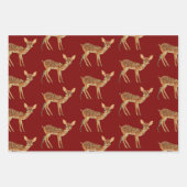 Feuille De Papier Cadeau Noël Whimsical Brown Deer (Devant 2)