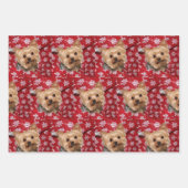 Feuille De Papier Cadeau Noël Yorkie (Devant)