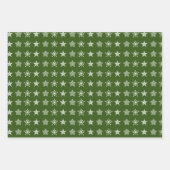 Feuille De Papier Cadeau Noëls scandinaves de Noël vert blanc (Devant 2)