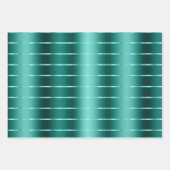 Feuille De Papier Cadeau Noeud papillon en ruban vert sarcelle pour Baby Sh (Devant 3)