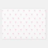 Feuille De Papier Cadeau Nœud papillon rose (Devant)