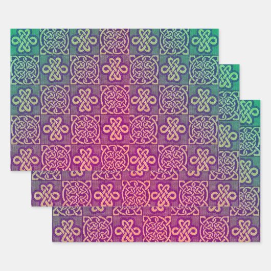 Feuille De Papier Cadeau Noeuds celtiques (Lot)